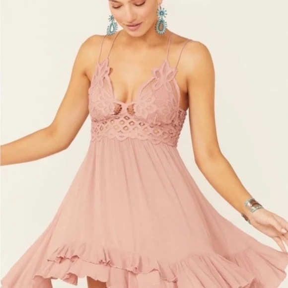 NWOT FREE PEOPLE Adela Rose Slip Dress - Picture 3 of 4